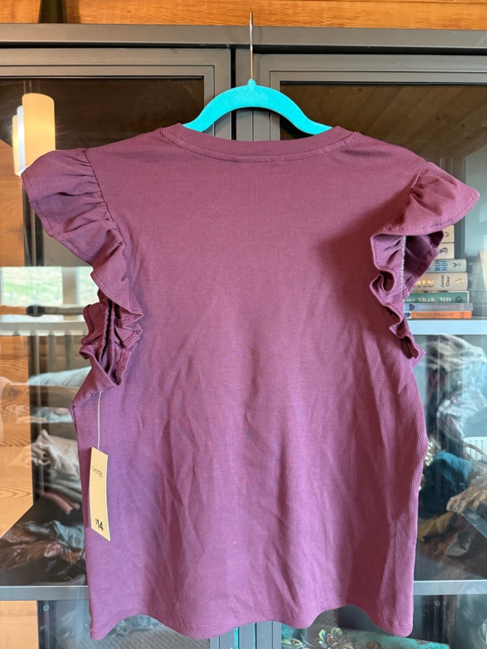 George Plum Ruffle Sleeve Tank Top - Picture 2 of 4